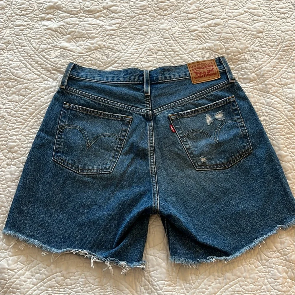 501 Levi Strauss & Co Denim Thigh Length Shorts - Picture 3 of 5